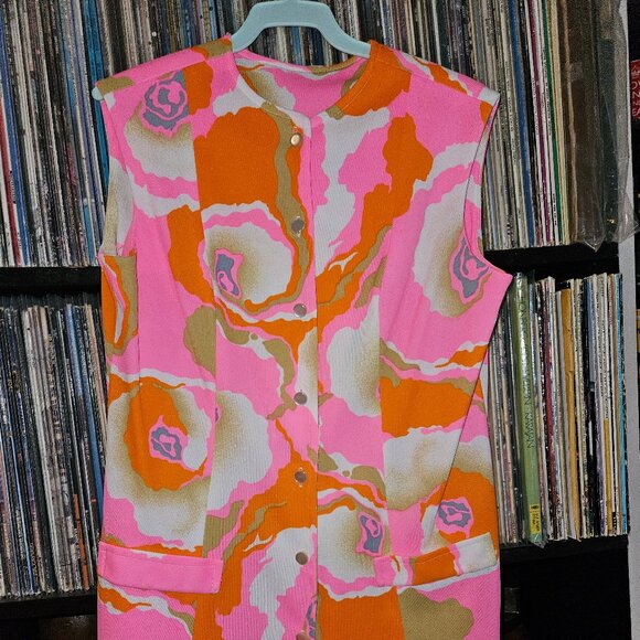 1960's Pink Polyester Women's Vest - Picture 1 of 5